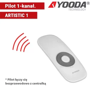 Pilot do osłon przeciwsłonecznych ARTISTIC1 z okrągłym panelem dotykowym 1 kanał