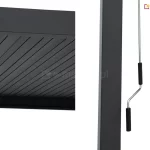 Pergola Gloria wyposażona jest w estetyczną korbkę z lekkim mechanizmem do obracania piórami