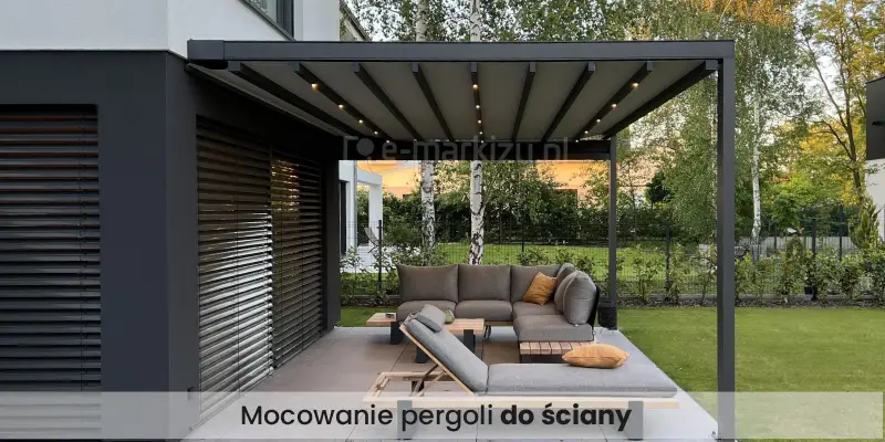 Mocowanie pergoli Square Flat do ściany