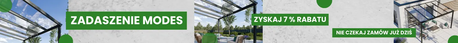 Rabat na zadaszenia Modes