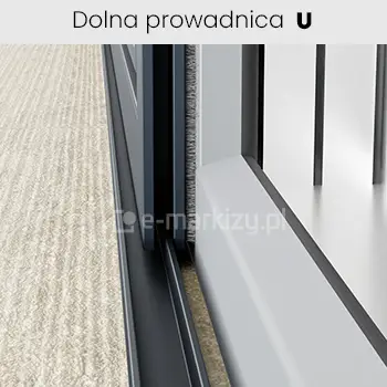 Moskitiera solid dolna prowadnica u