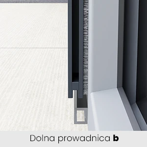 Moskitiera slim dolna prowadnica typ b