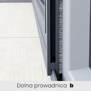 Moskitiera slim dolna prowadnica typ u