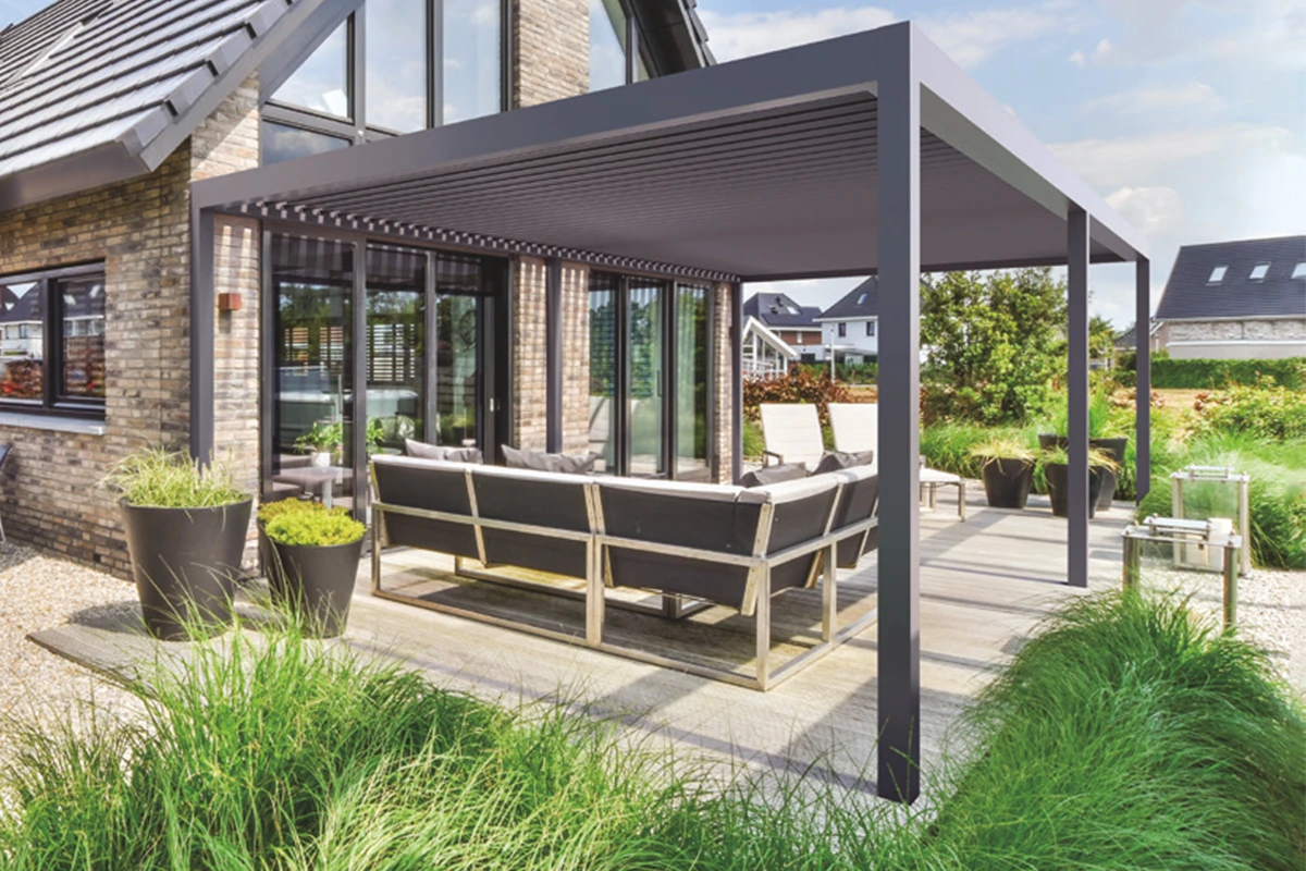 Wytrzymala pergola ogrodowa lamelowa sb 450 aluprof