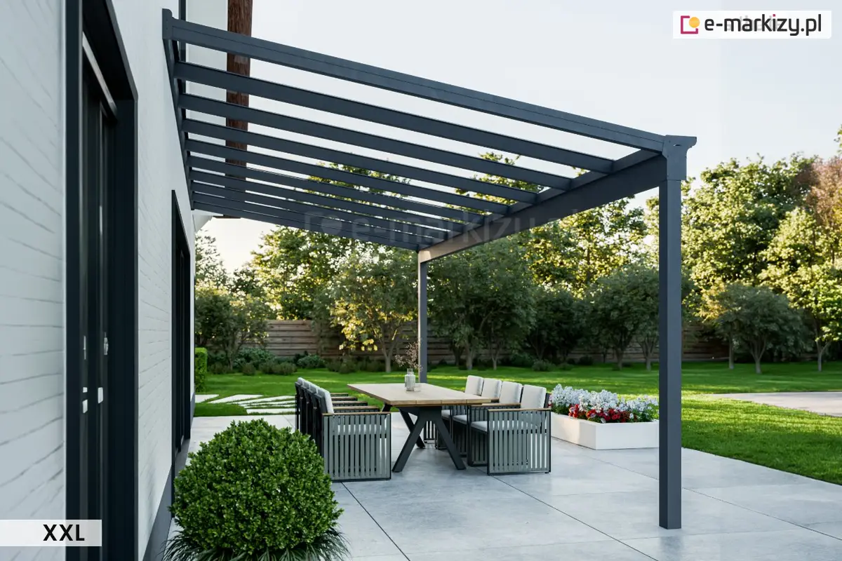 Duze zadaszenie szklane terano xxl kolor antracyt