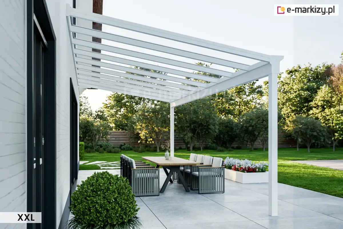 Duze zadaszenie szklane terano xxl kolor bialy